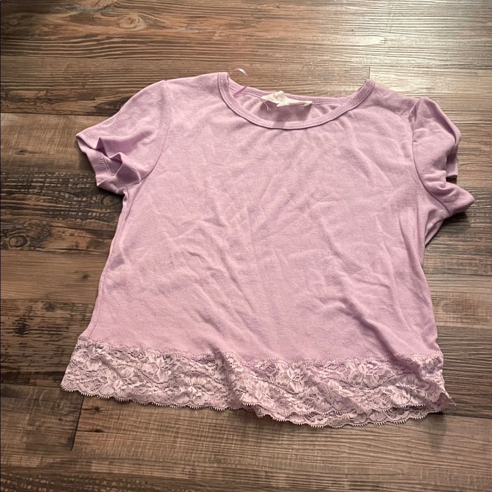 Pink Puff Sleeve Crop Top with Peter Pan Collar